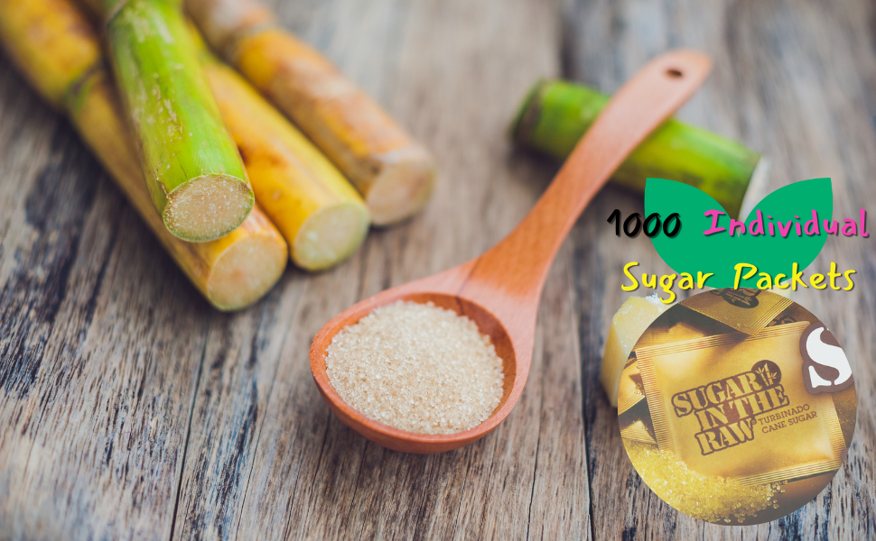 Raw Sugar Packets 0.18 oz Packets, 500 per Carton 2 Pack