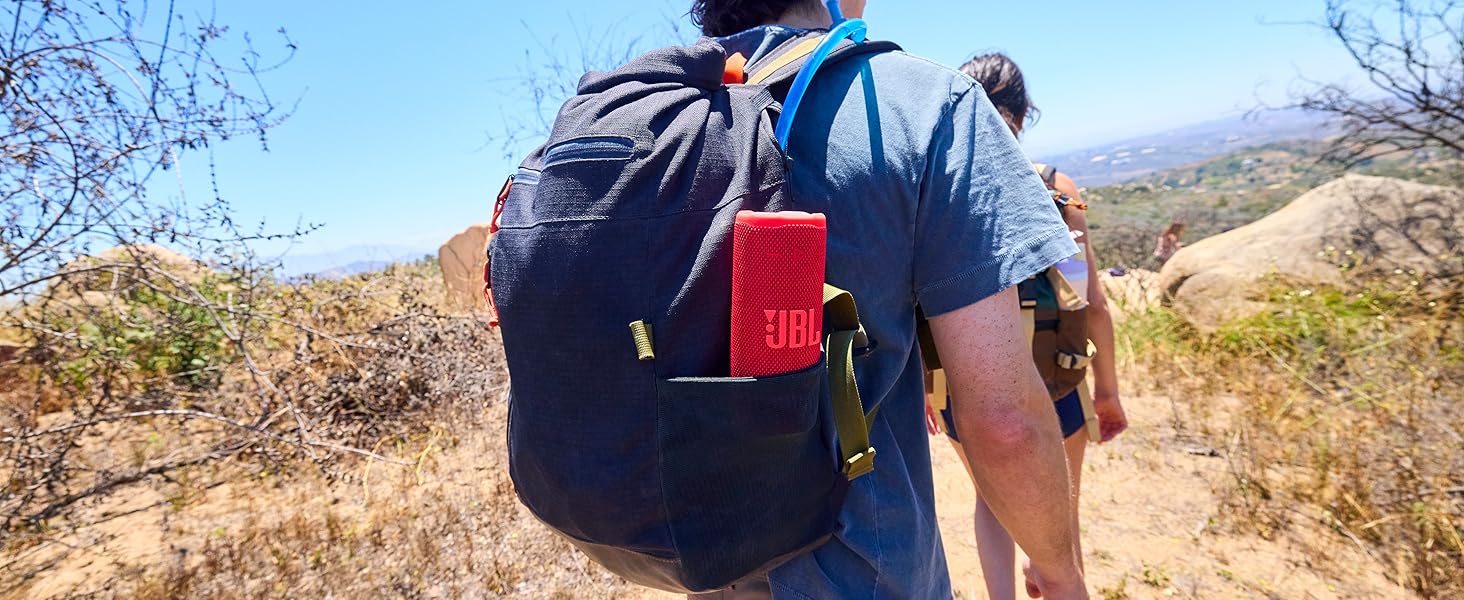 JBL Grip Compact Bluetooth Speaker with Ambient Light, IP68 Waterproof & Drop-Proof Design, Up to 14H Playtime, Squad 8 Grip battery