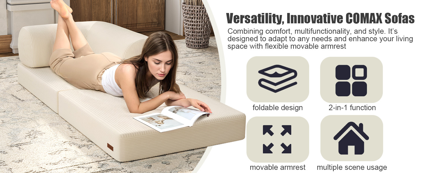futon sofa bed foldable sofa floor couch convertible fold out folding chair sleeper mattress comfy