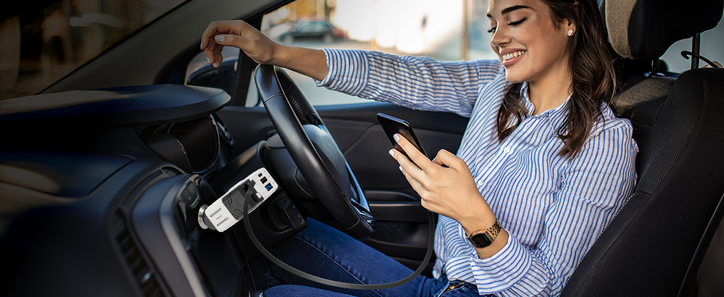 4 in 1 retractable car charger