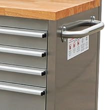 72-inch Stainless Steel Rolling Tool Chest with 15 Drawers, Mobile Workbench
