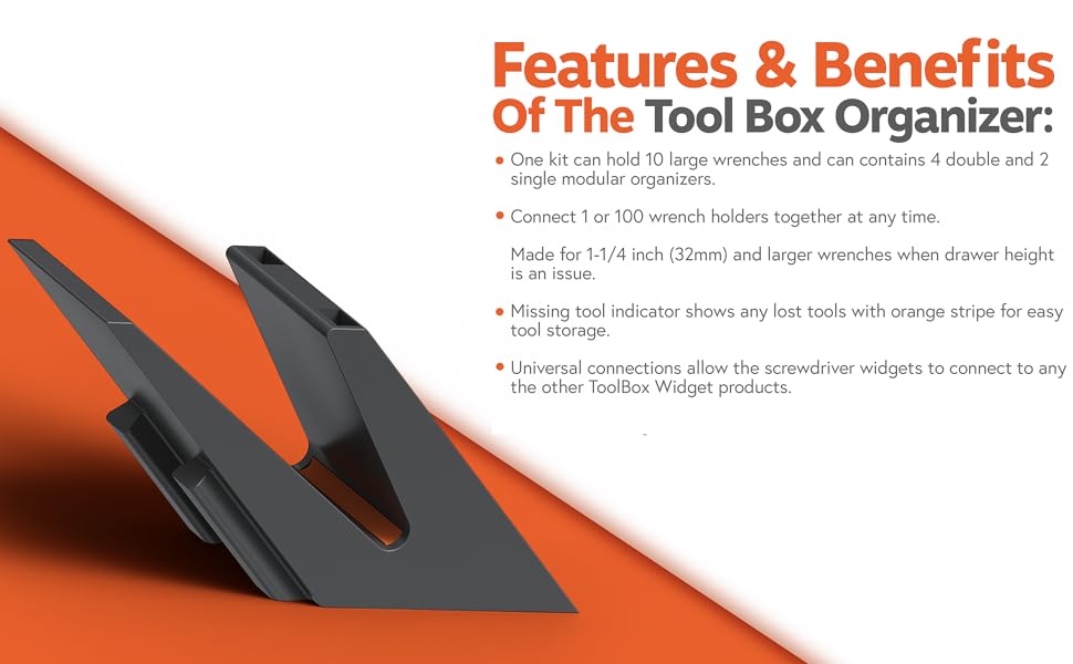 ToolBox Widget Modular Angled Large Wrench Organizer Organizer for