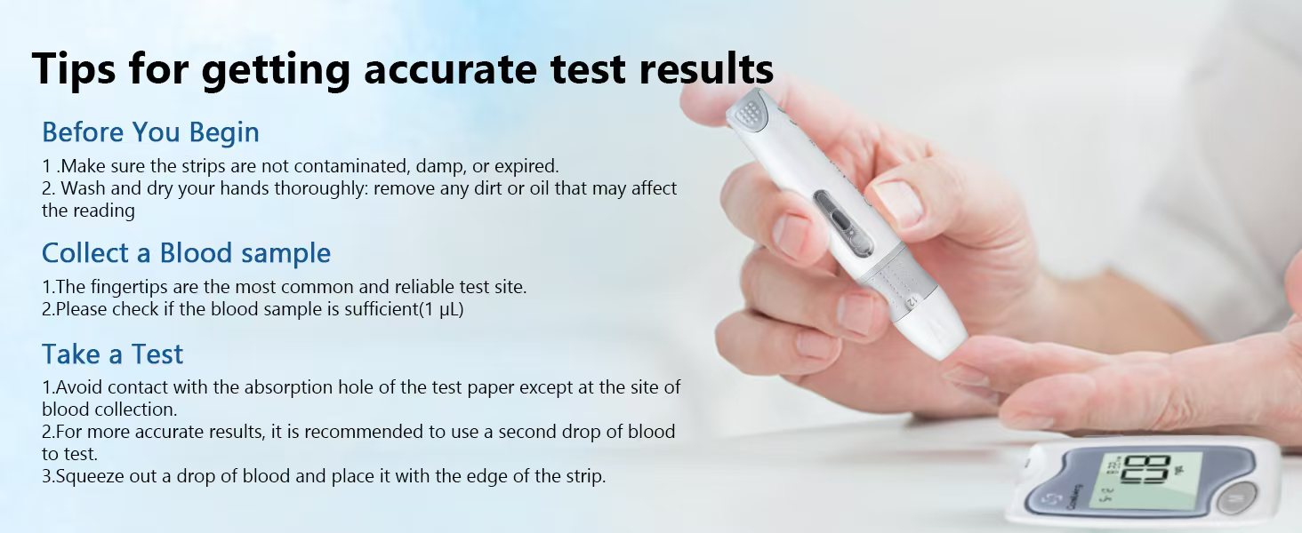CareLiving BGM101 Kit de monitor de glucosa en sangre con