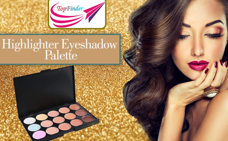TopFinder,15 Eyeshades, Organic Nude ,Professional Highlighter ,Eyeshadow Palette SPN-MX9E8