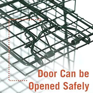 durable cage trap with door hook