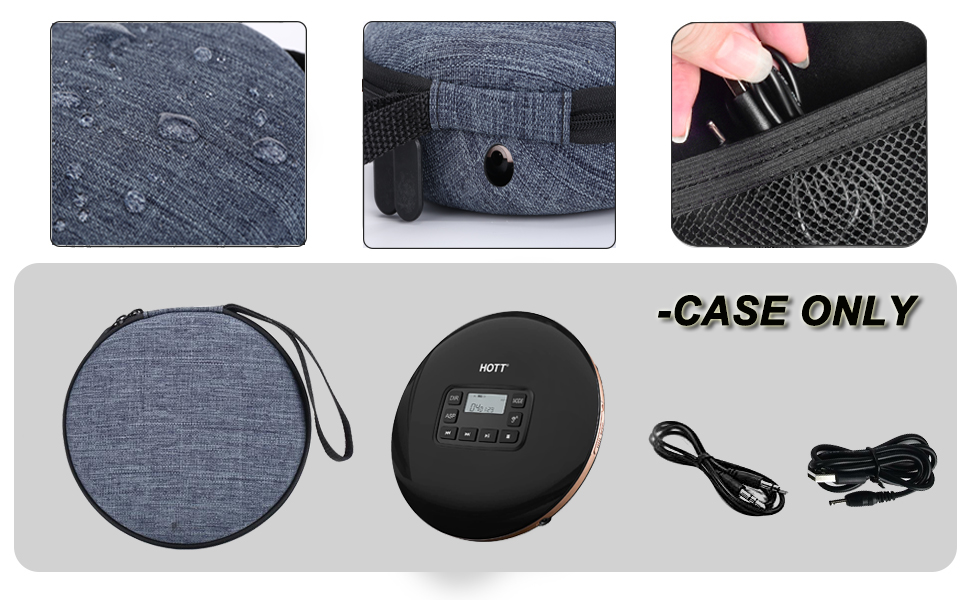 Portable Durable CD Player Case Hard Bag Carrying Travel Storage Case