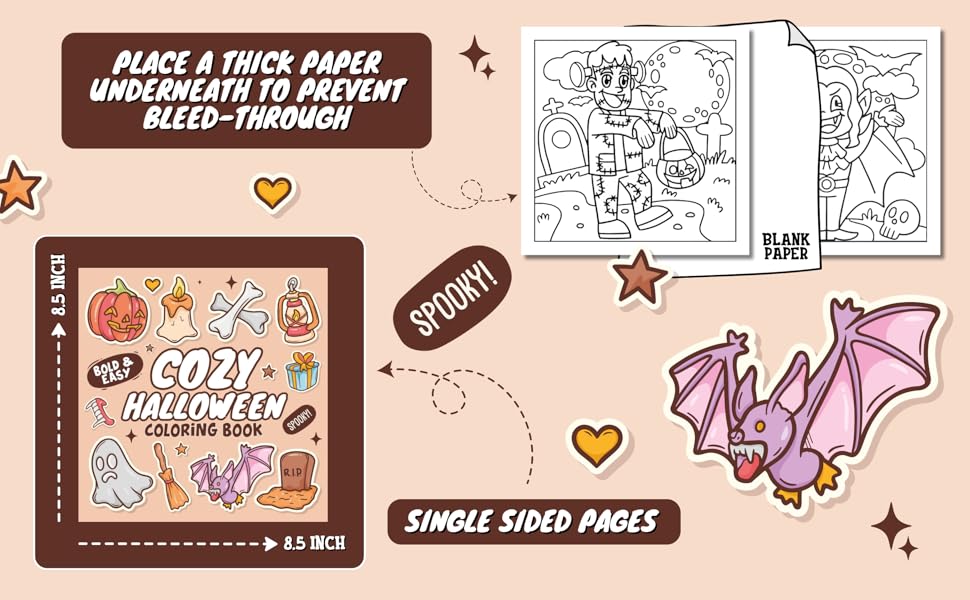 Spooky Cute Hygge Scenes and Cute Characters for Children