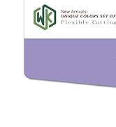 Plastic Cutting Boards for Kitchen, WK Small Flexible Cutting Board Set of 5, Non Slip Cutting Ma...