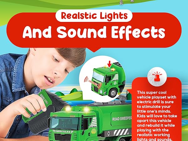 Realistic lights and sounds effects