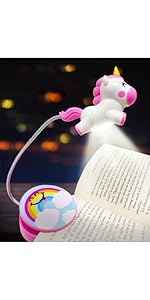 Unicorn reading light for children