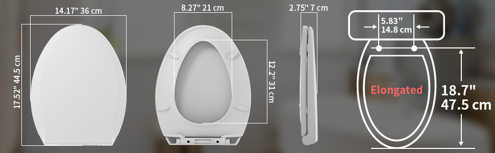 Enlongated Toilet Seat