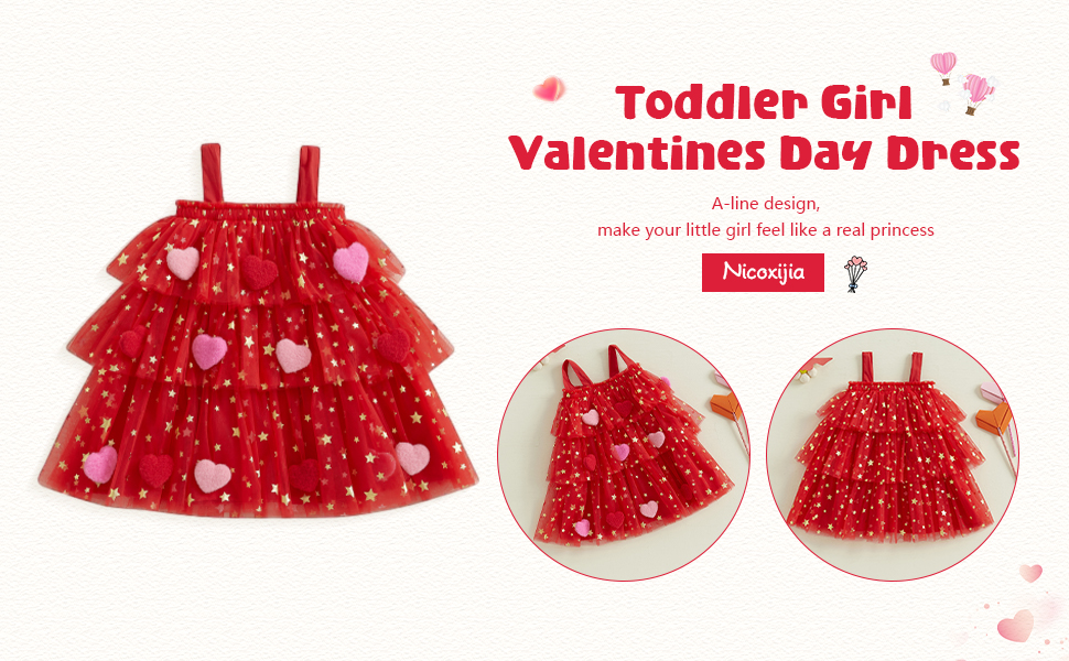 Toddler Baby Girl Valentines Day Dress