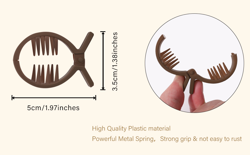 Small high ponytail claw clips for women