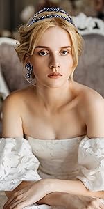 Blue Headband and Earrings