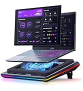 llano V12 Ultra Laptop Cooling Pad with Intelligent Software Control, RGB Gaming Laptop Fan Coole...