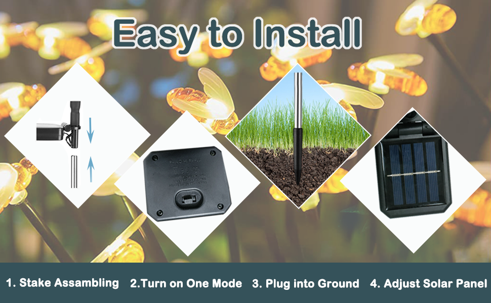 solar bee lights