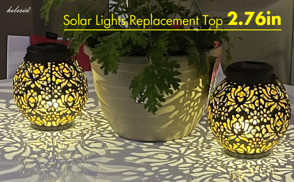 2 Pack Solar Replacement Top Parts, Solar Light Replacement