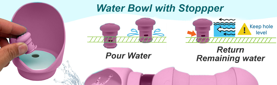 EBC - Dog water bottle (Pink) 6