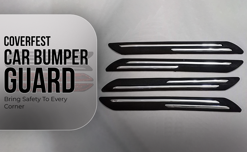 COVERFEST® Anticollission Rubber Car Corner Bumper Protector/Guard for