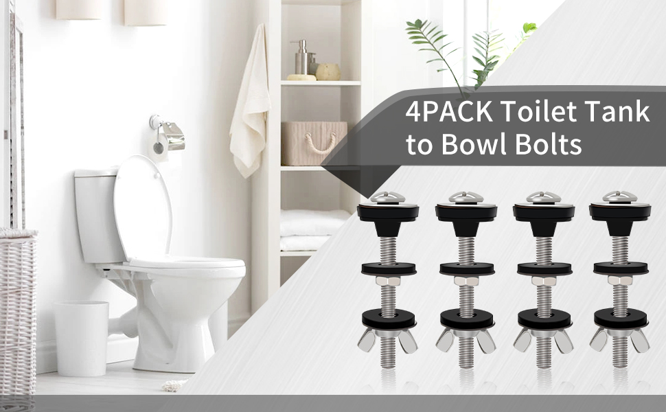 2-Universal Toilet Tank to Bowl Bolts Kit