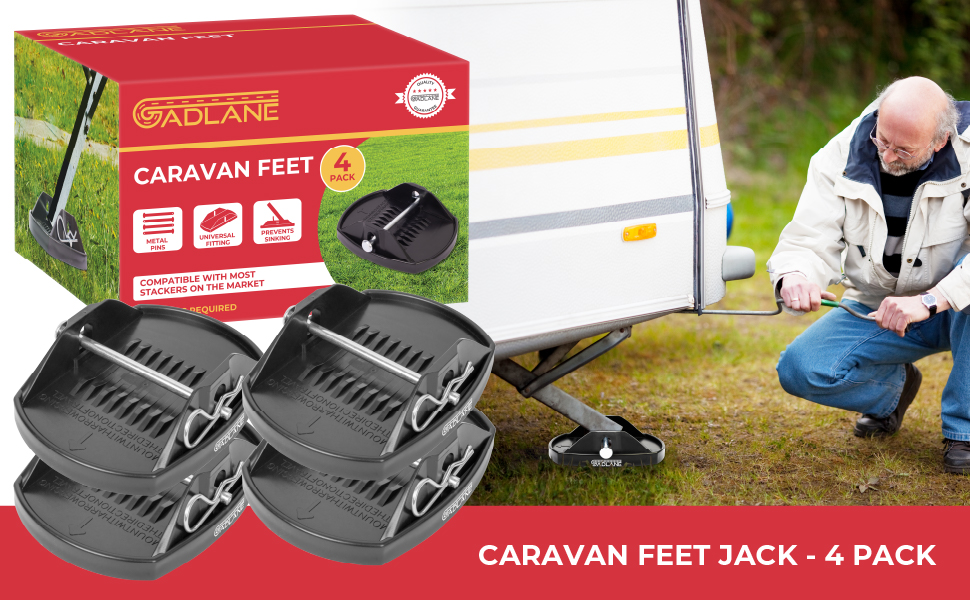 GADLANE Caravan Feet Jack Caravan Feet Pads to Stabilise and Prevents