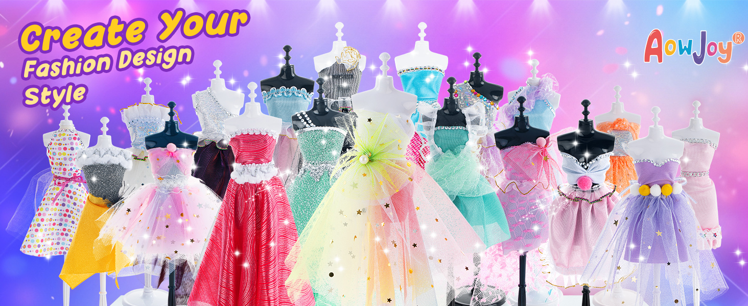 Fashion Designer Kits for Girls - DIY Arts and Crafts Kit Doll Clothes Making Set