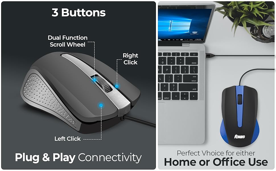 Foxin Glance Wired Mouse