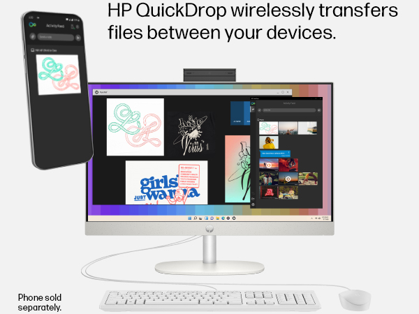 quick drop quickdrop airdrop transfer files photos see texts on screen pc phone smartphone cable wir