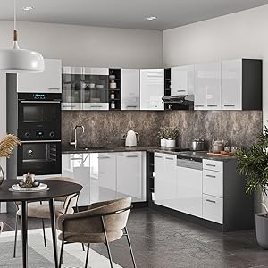a kitchen with a dining table and chairs