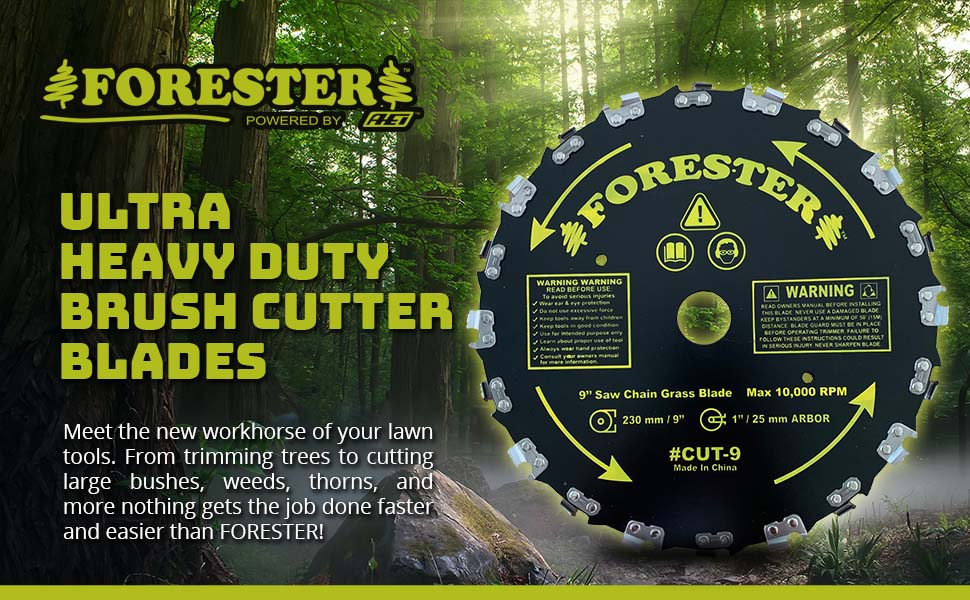 FORESTER Brush Cutter Blades and File Set Trimmer