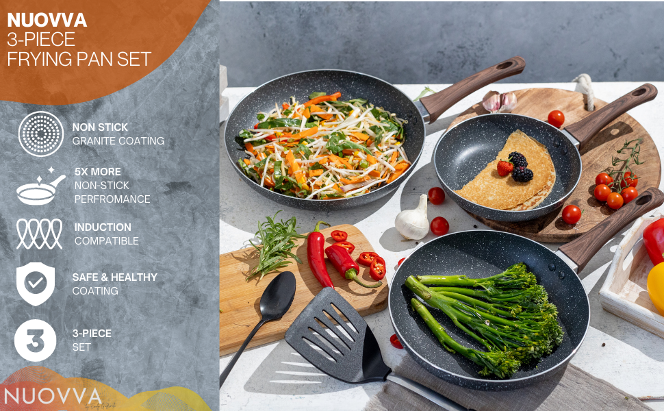 a pan of vegetables and a spatula on a table