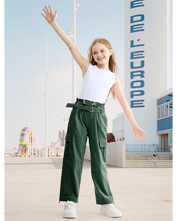 girls cotton corduroy cargo pants