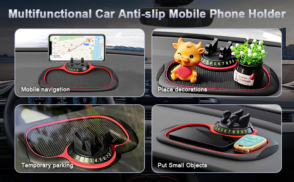 Car Dashboard Accessories-Sturdy and Durable, Not Easy to Fall Off.