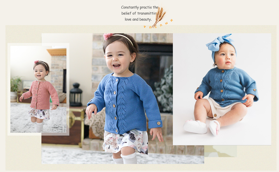 Simplee kids Baby Girls' Fall Winter Cardigan Sweaters 