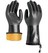 toolant Waterproof Winter Gloves with Grip, Balaena Freezer Gloves for Light Duty Work & Outdoor ...