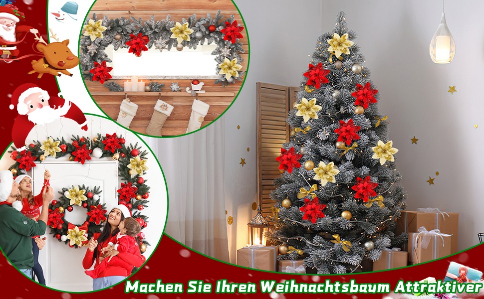 Christmas Poinsettia Flowers