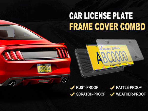 Amazon.com: ZXFOOG Car License Plate Frame Cover- Clear