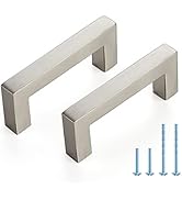 JOY DECOR 30 Pack Kitchen Cabinet Pulls Kitchen Cabinet Handles with 3 Inch Hole Center Brushed N...