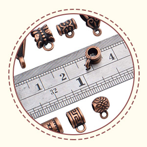 Bail Tube Beads Charm Holder European Bead Spacer Bail Bead Charm