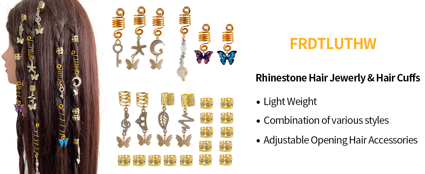 rhinestone hair cuffs