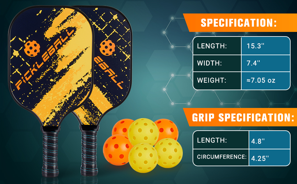 Pickleball Paddles, Pickleball Paddles Set of 2