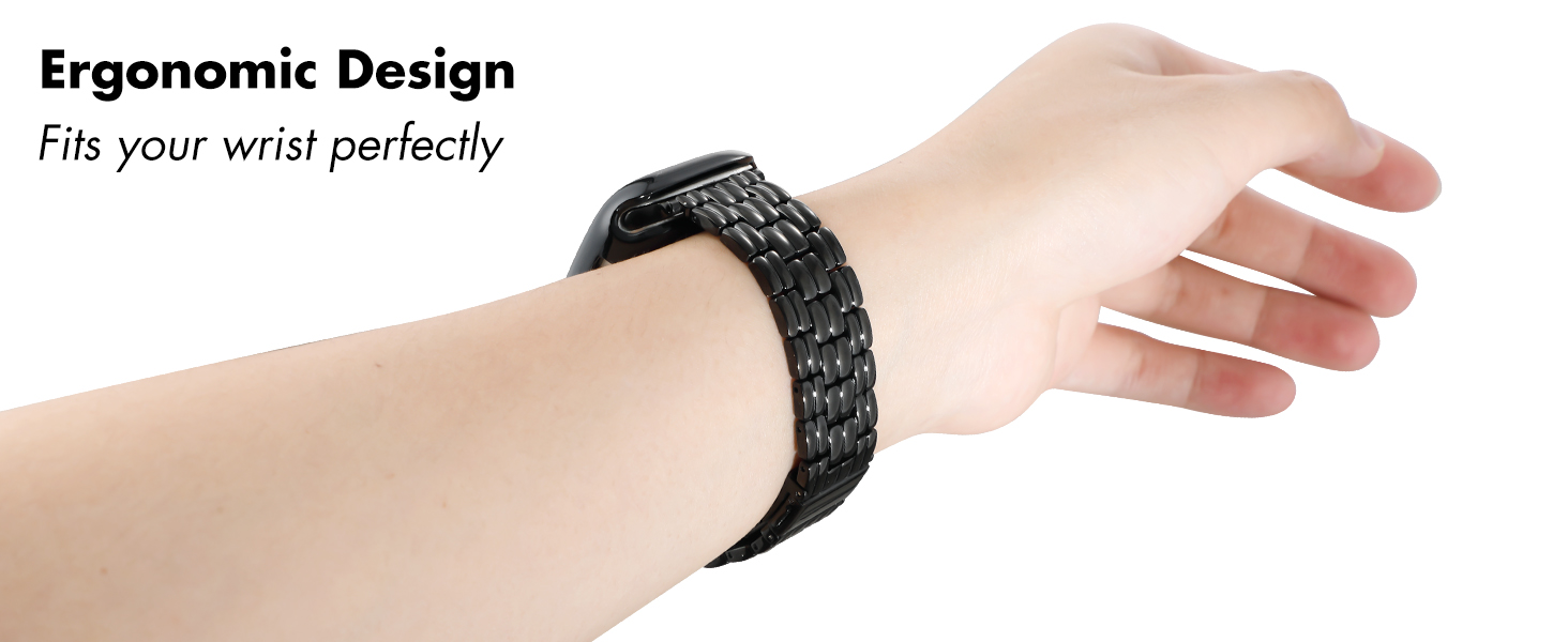 TISIMO black apple watch band for women