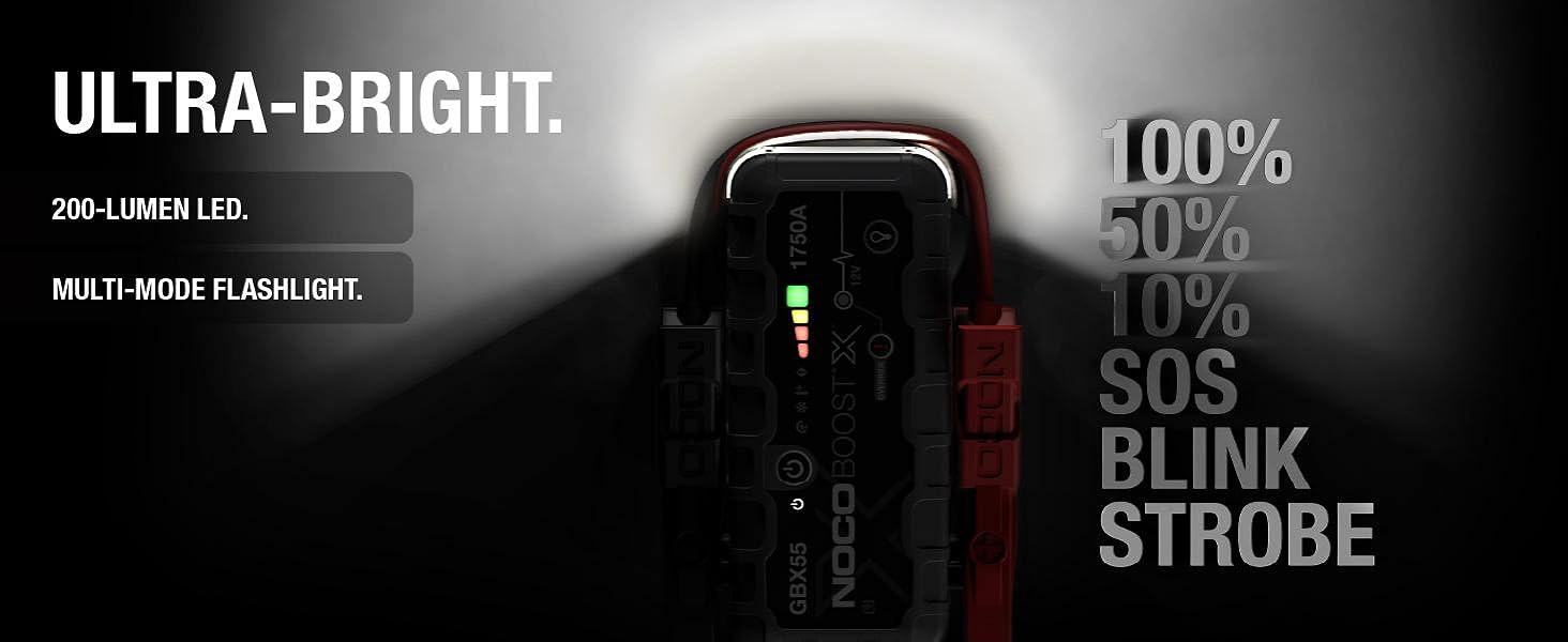 jump starter car battery charger jumper cables pack lithium portable flashlight kit automotive small