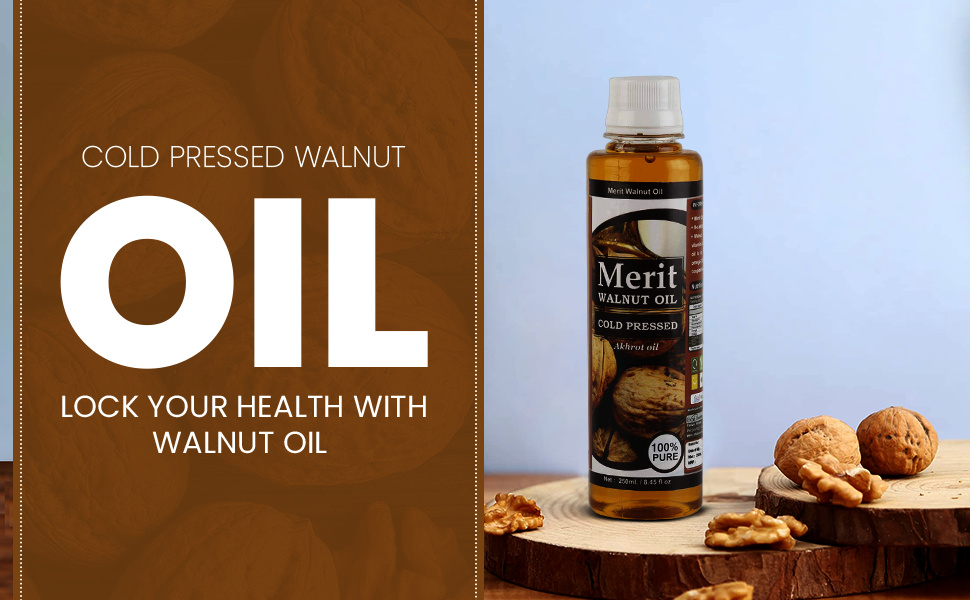 Buy Merit Walnut Oil (250 ML) 100 Pure Walnut Oil for Thyroid massage