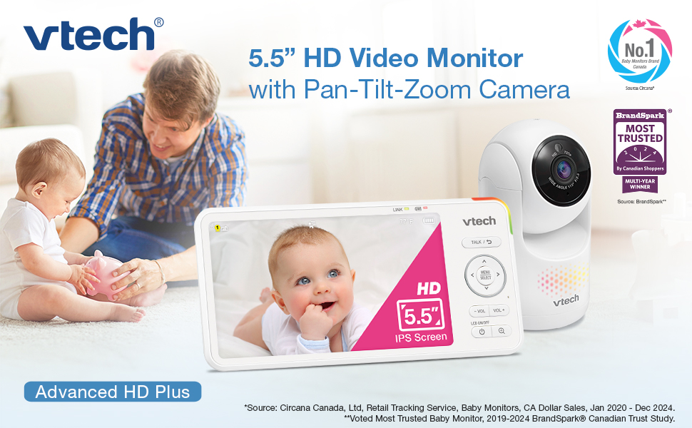 VTech, Advanced HD Plus, 5.5 HD Video Baby Monitor