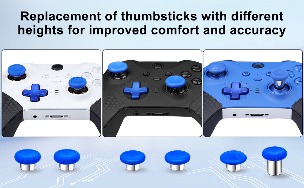Replacement Thumbsticks for Xbox One Elite Series 2 Controller, Metal Joysticks