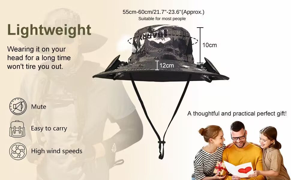 Sun Bucket Fishing & Beach Hat with Fan