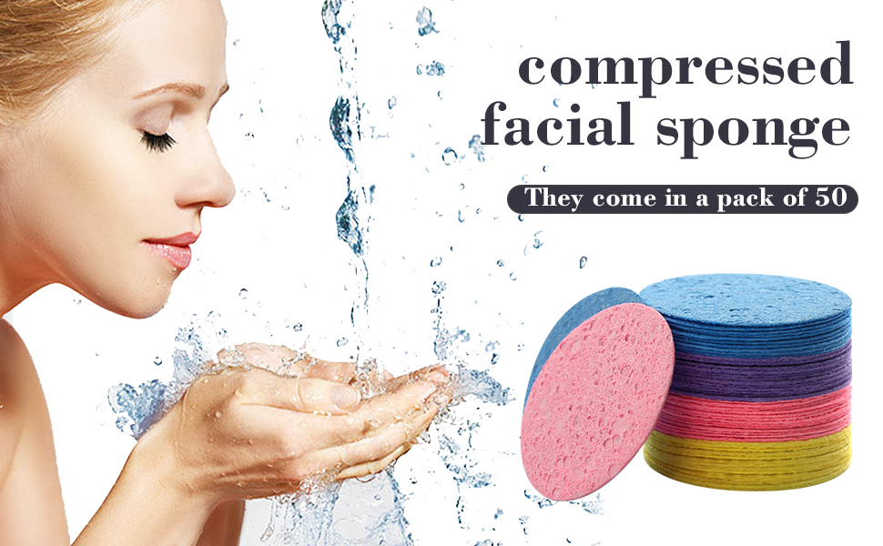 Facial Sponges Compressed Natural Cellulose Sponge
