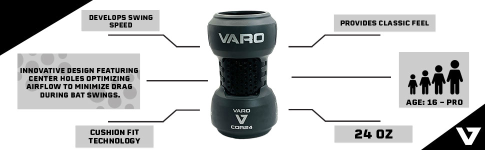 練習用具 VARO COR BAT TRAINING WEIGHT Varo COR Baseball Bat Training Weight 20 oz / 24 oz – Varo