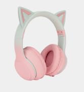 Gugxiom Cat-Ear-Kopfhörer, Kabellose Gaming-Headsets über Bluetooth 5.1/3,5 Mm AUX-Kabel, Faltbar...